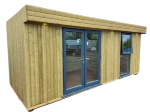 Containermodul mit Verkleidung